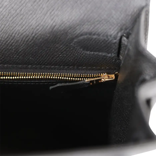hermès kelly sellier 28 black epsom gold hardware