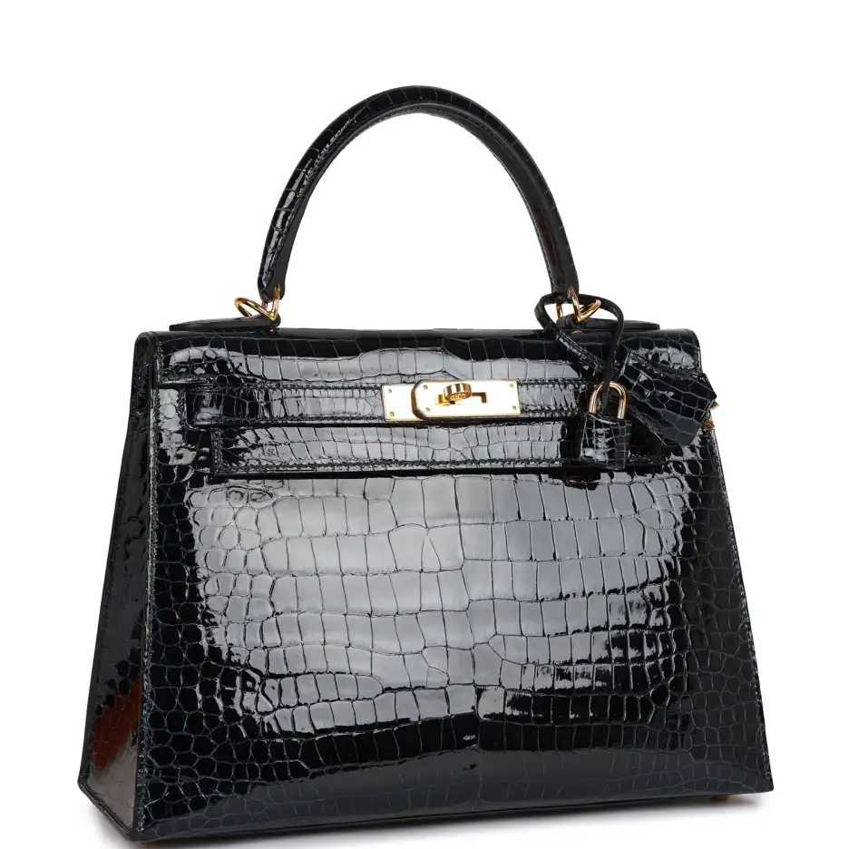 hermès kelly sellier 28 bleu baltique shiny porosus crocodile gold hardware hermès kelly sellier 28 bleu baltique shiny porosus crocodile gold hardware