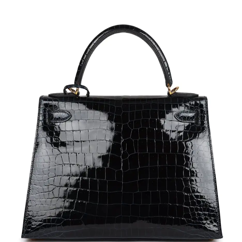 hermès kelly sellier 28 bleu baltique shiny porosus crocodile gold hardware hermès kelly sellier 28 bleu baltique shiny porosus crocodile gold hardware