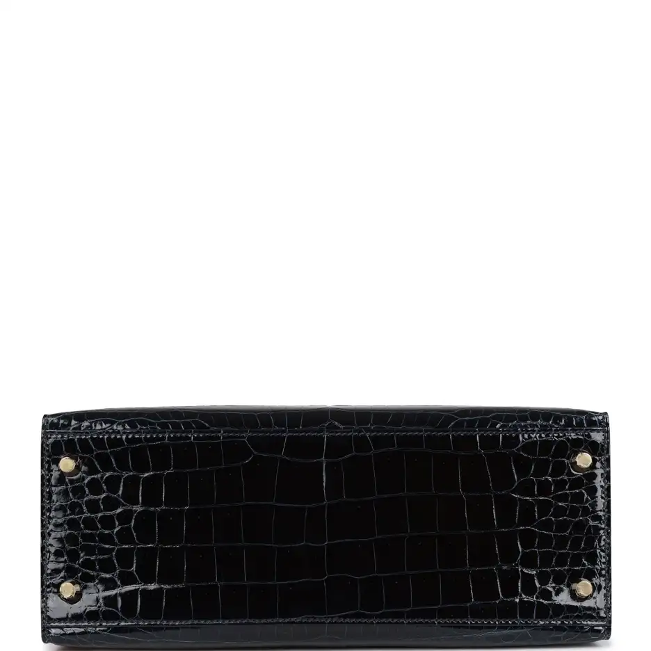 hermès kelly sellier 28 bleu baltique shiny porosus crocodile gold hardware hermès kelly sellier 28 bleu baltique shiny porosus crocodile gold hardware