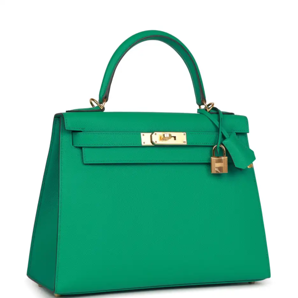 hermès kelly sellier 28 vert jade epsom gold hardware