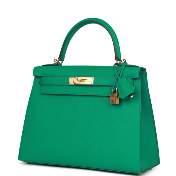 hermès kelly sellier 28 vert jade epsom gold hardware