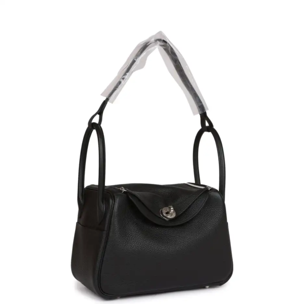 hermès lindy 26 black clemence palladium hardware