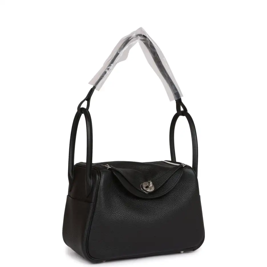 hermès lindy 26 black clemence palladium hardware hermès lindy 26 black clemence palladium hardware