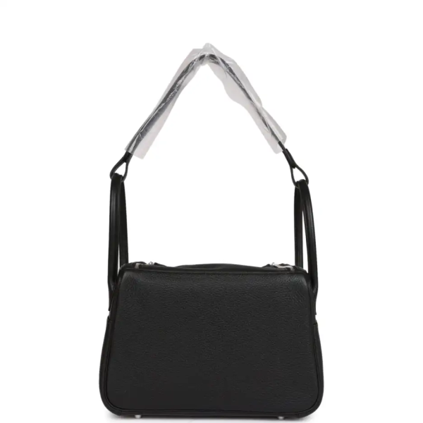 hermès lindy 26 black clemence palladium hardware