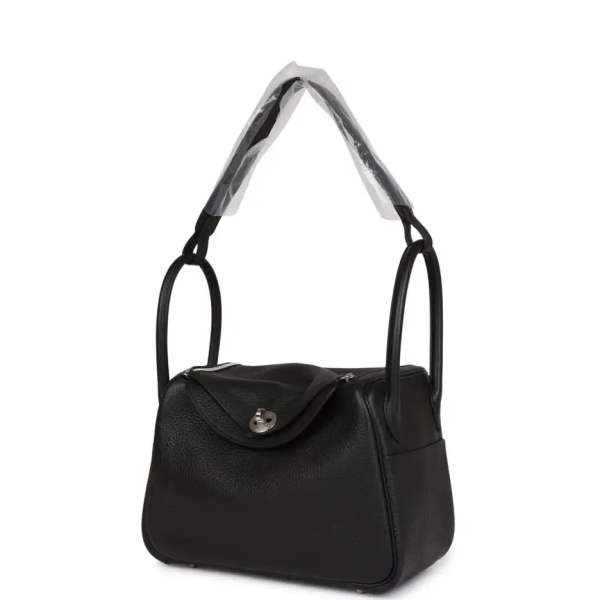 hermès lindy 26 black clemence palladium hardware