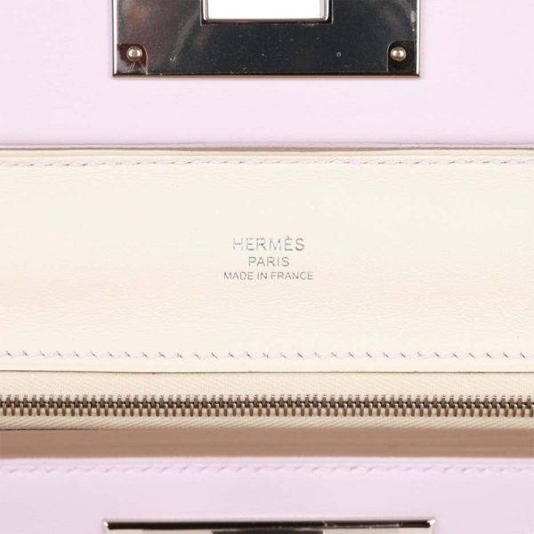 hermès mini 24/24 bag mauve pale verso evercolor and swift palladium hardware