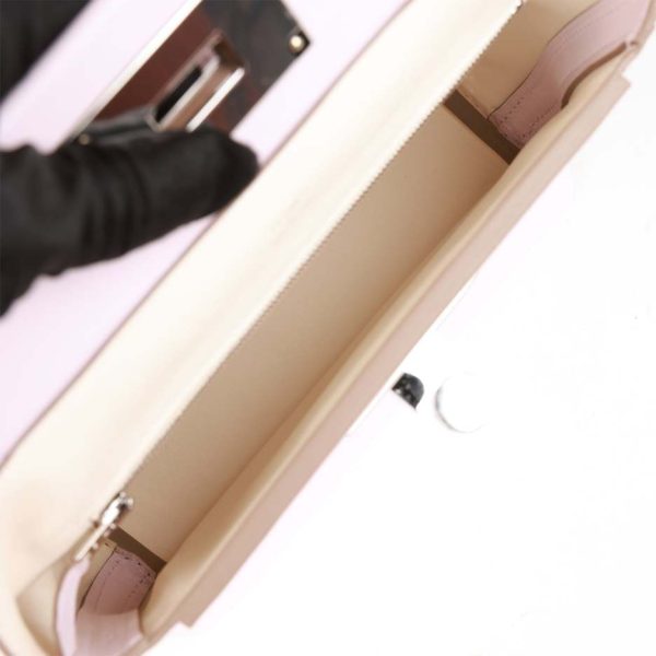 hermès mini 24/24 bag mauve pale verso evercolor and swift palladium hardware