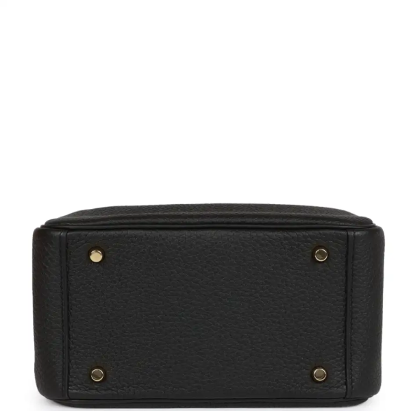 hermès mini lindy black clemence gold hardware