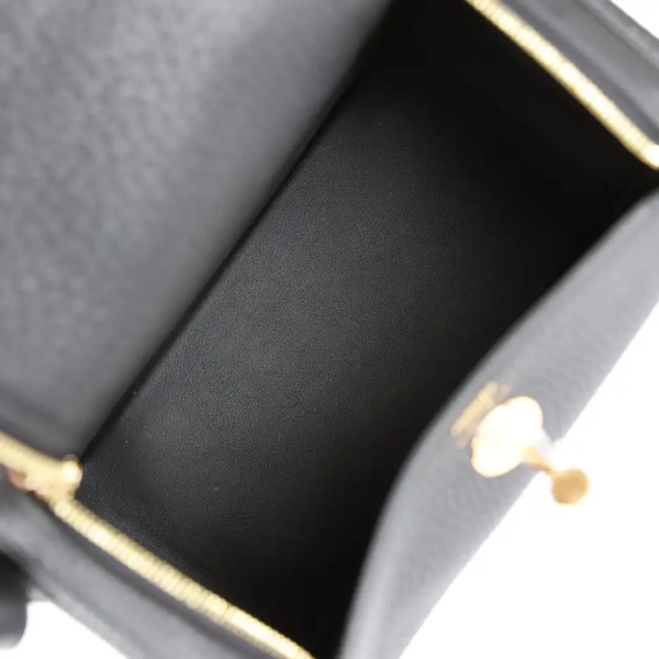 hermès mini lindy black clemence gold hardware