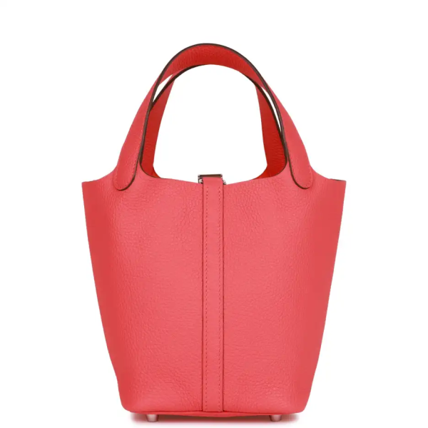 hermès picotin lock 18 rose texas clemence palladium hardware