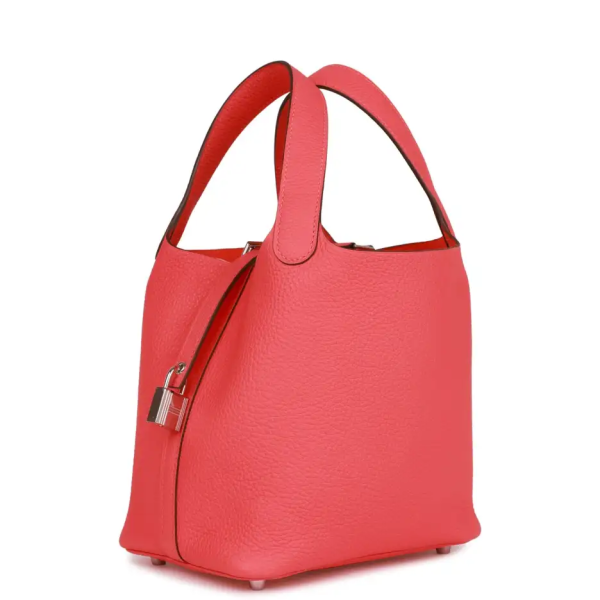 hermès picotin lock 18 rose texas clemence palladium hardware