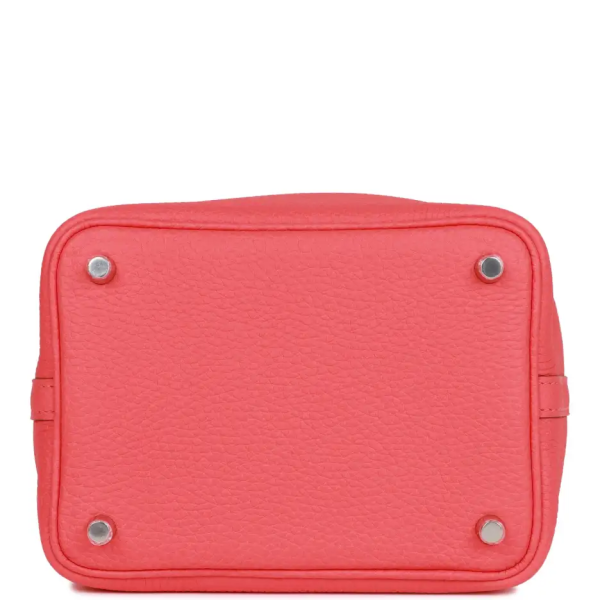 hermès picotin lock 18 rose texas clemence palladium hardware