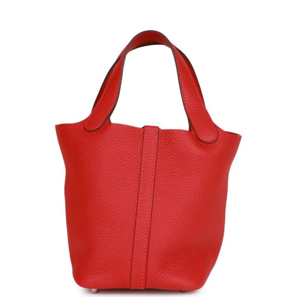 hermès picotin lock 18 vermillion clemence palladium hardware
