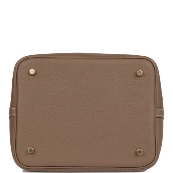 hermès picotin lock 22 etoupe clemence gold hardware