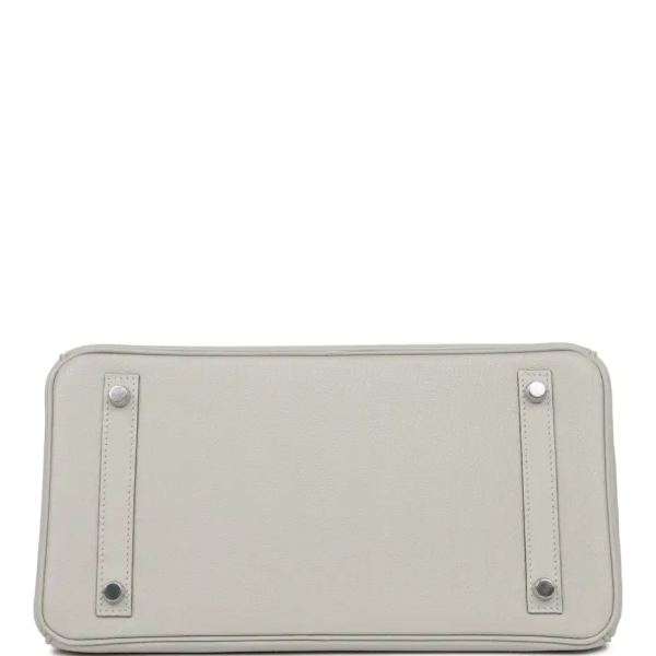 hermès special order (hss) birkin 30 gris perle verso chevre brushed palladium hardware