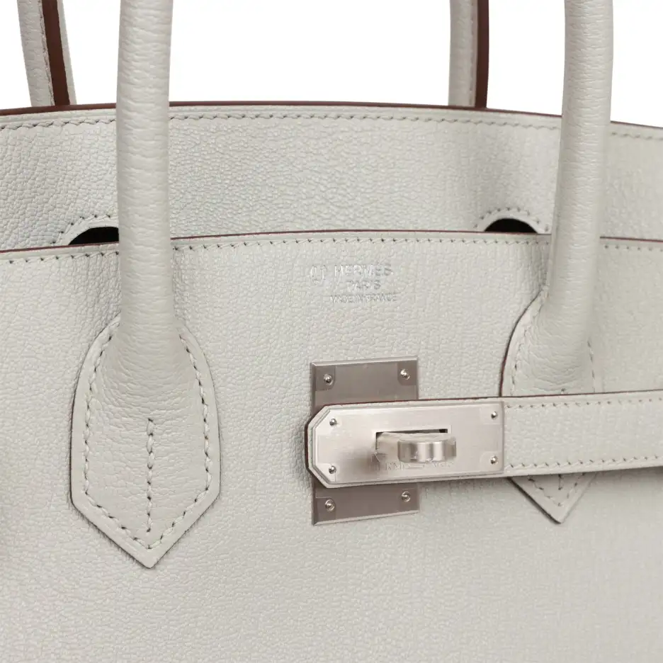 hermès special order (hss) birkin 30 gris perle verso chevre brushed palladium hardware hermès special order (hss) birkin 30 gris perle verso chevre brushed palladium hardware