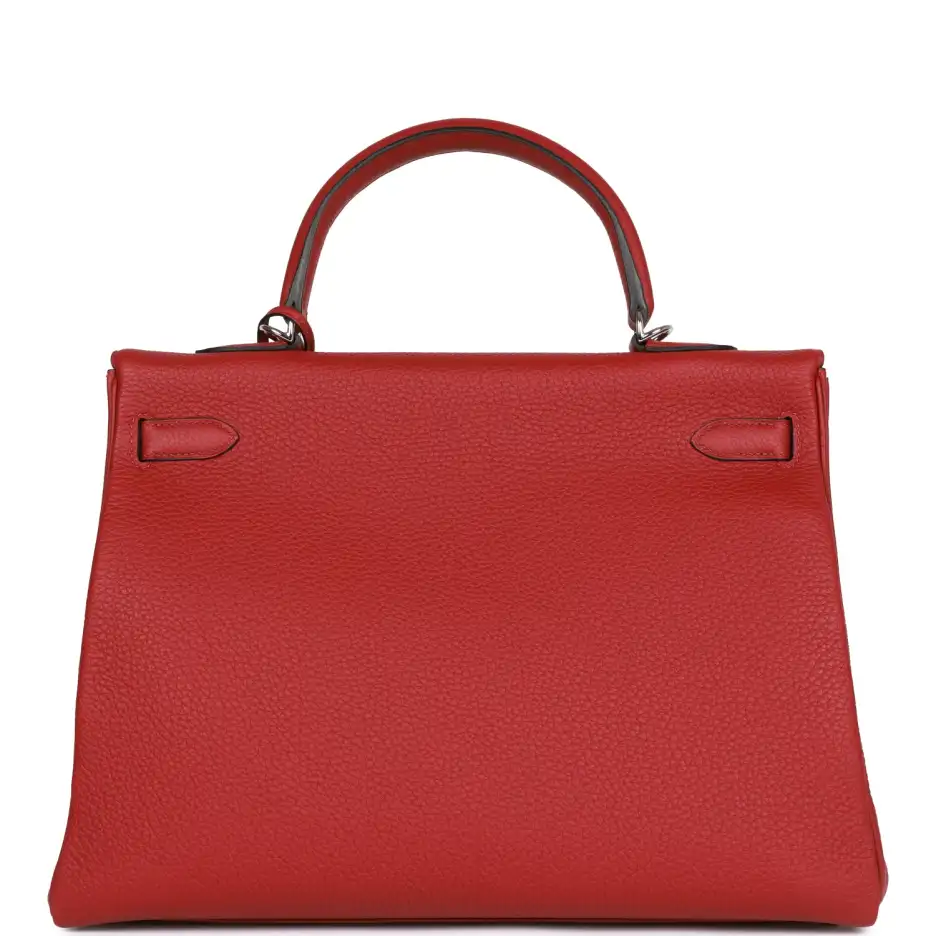 hermès special order (hss) kelly retourne 35 rouge grenat verso togo palladium hardware hermès special order (hss) kelly retourne 35 rouge grenat verso togo palladium hardware