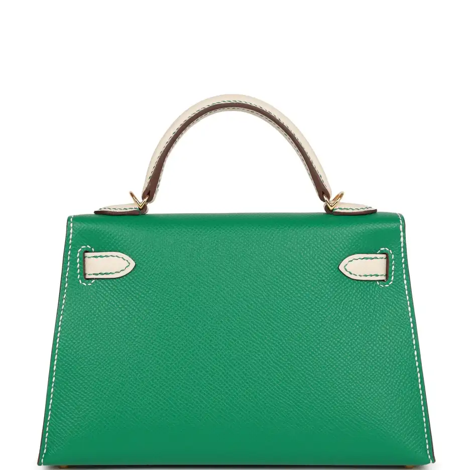 hermès special order (hss) kelly sellier 20 vert jade and craie epsom gold hardware hermès special order (hss) kelly sellier 20 vert jade and craie epsom gold hardware