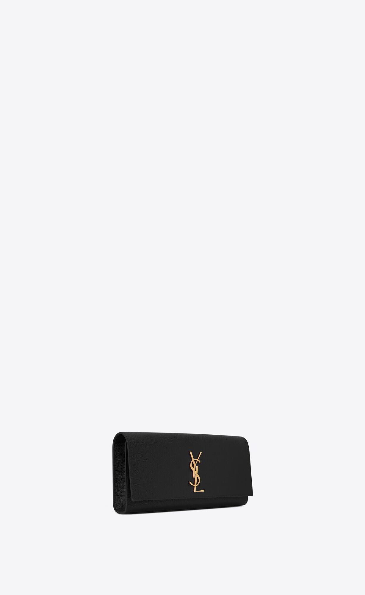kate clutch in grain de poudre embossed leather black kate clutch in grain de poudre embossed leather black