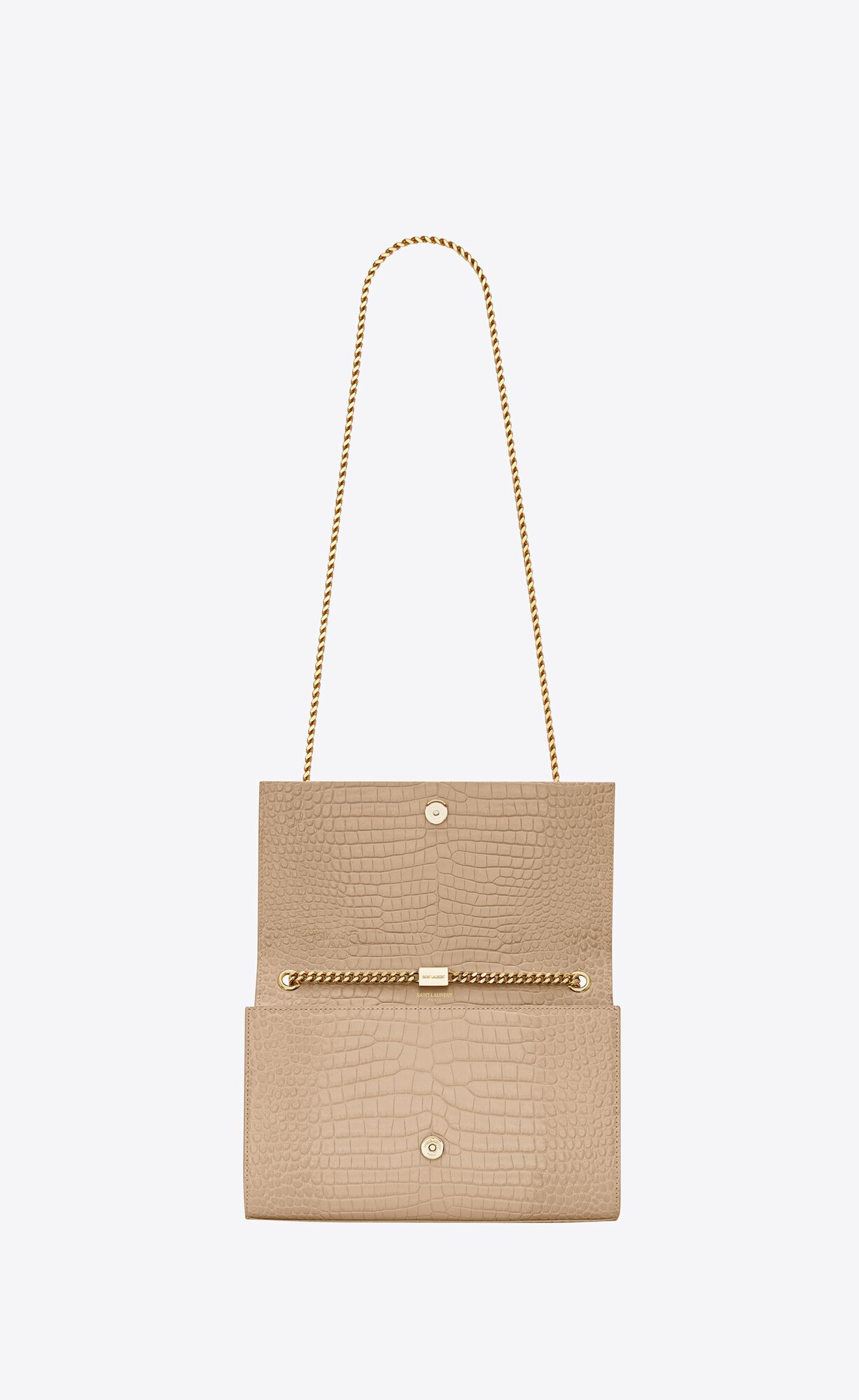 medium kate tassel in crocodile embossed leather dark beige medium kate tassel in crocodile embossed leather dark beige
