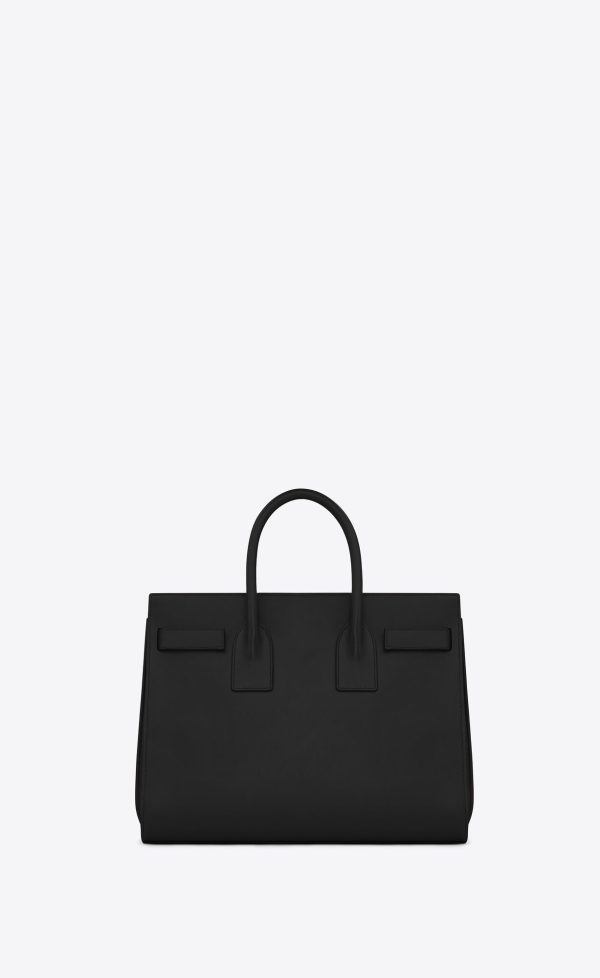 small sac de jour in smooth leather noir