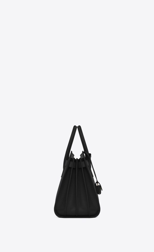 small sac de jour in smooth leather noir