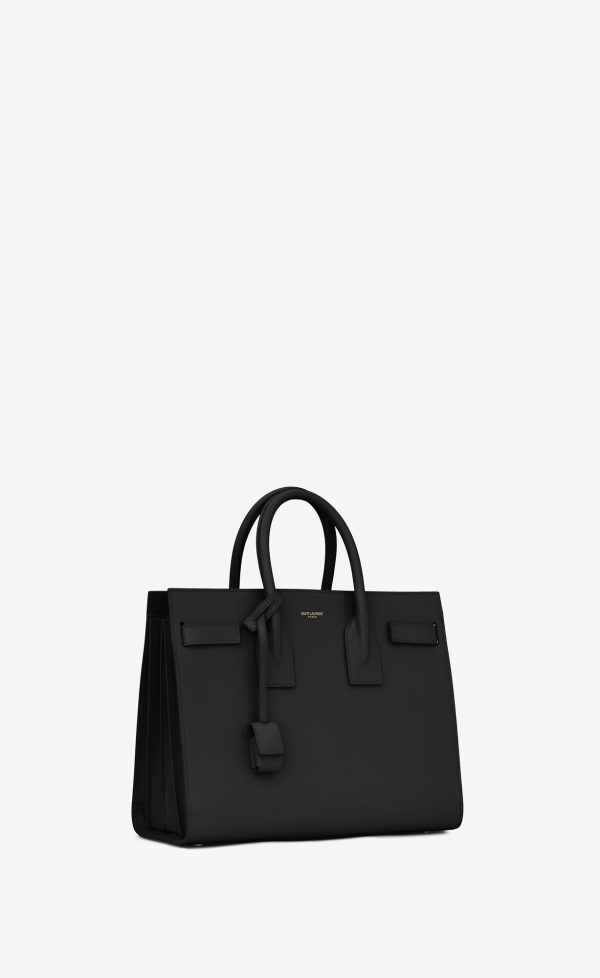 small sac de jour in smooth leather noir