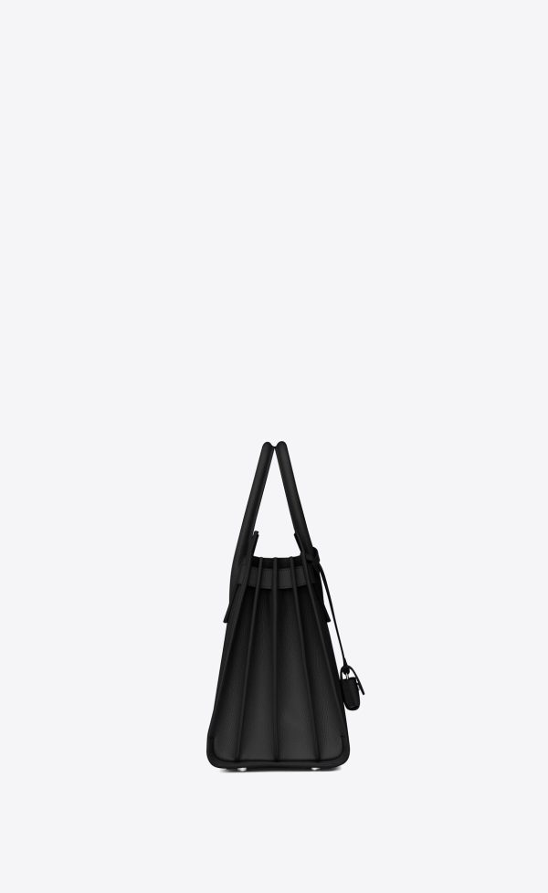 small sac de jour in grained leather black