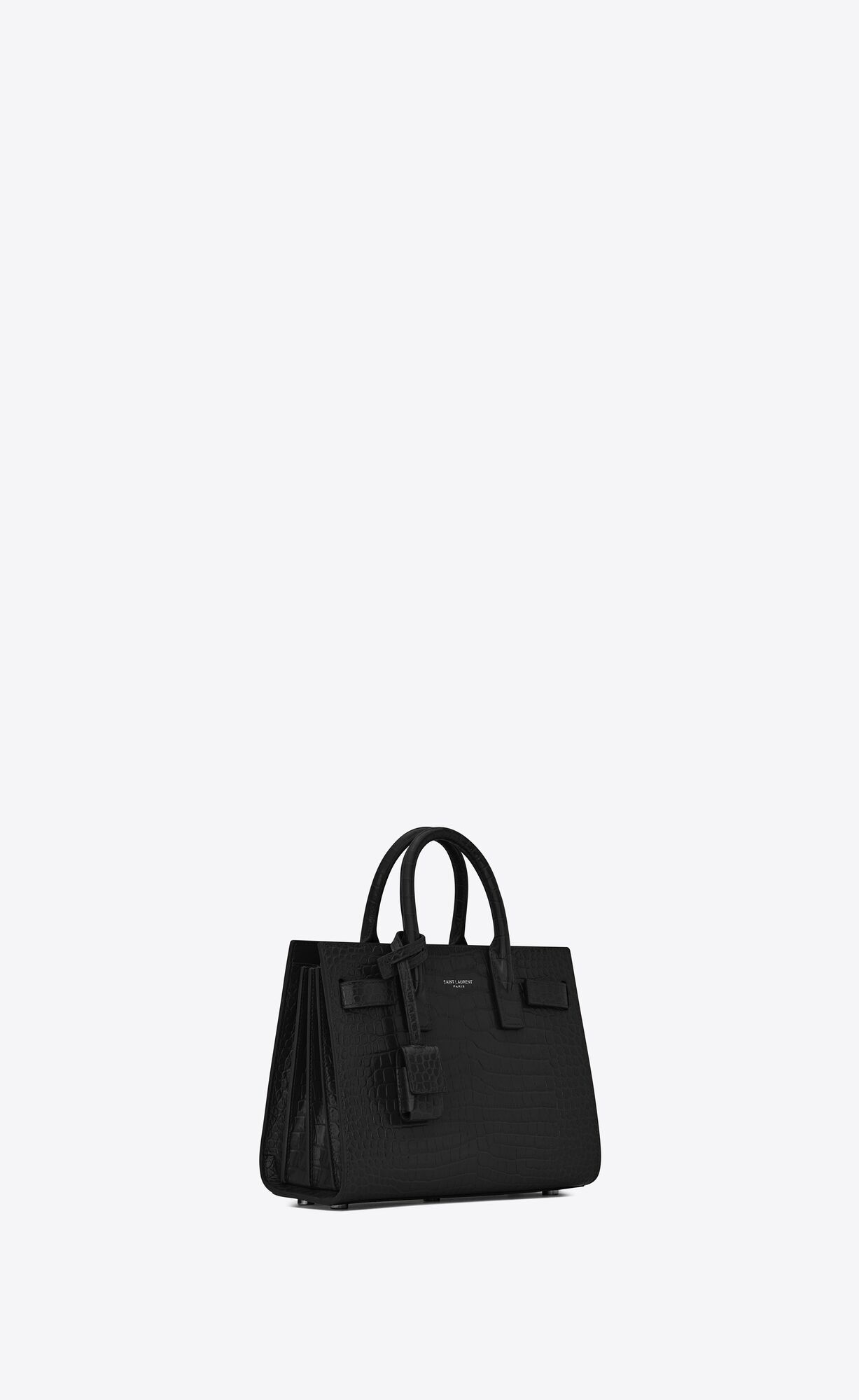 sac de jour nano in crocodile embossed leather black sac de jour nano in crocodile embossed leather black