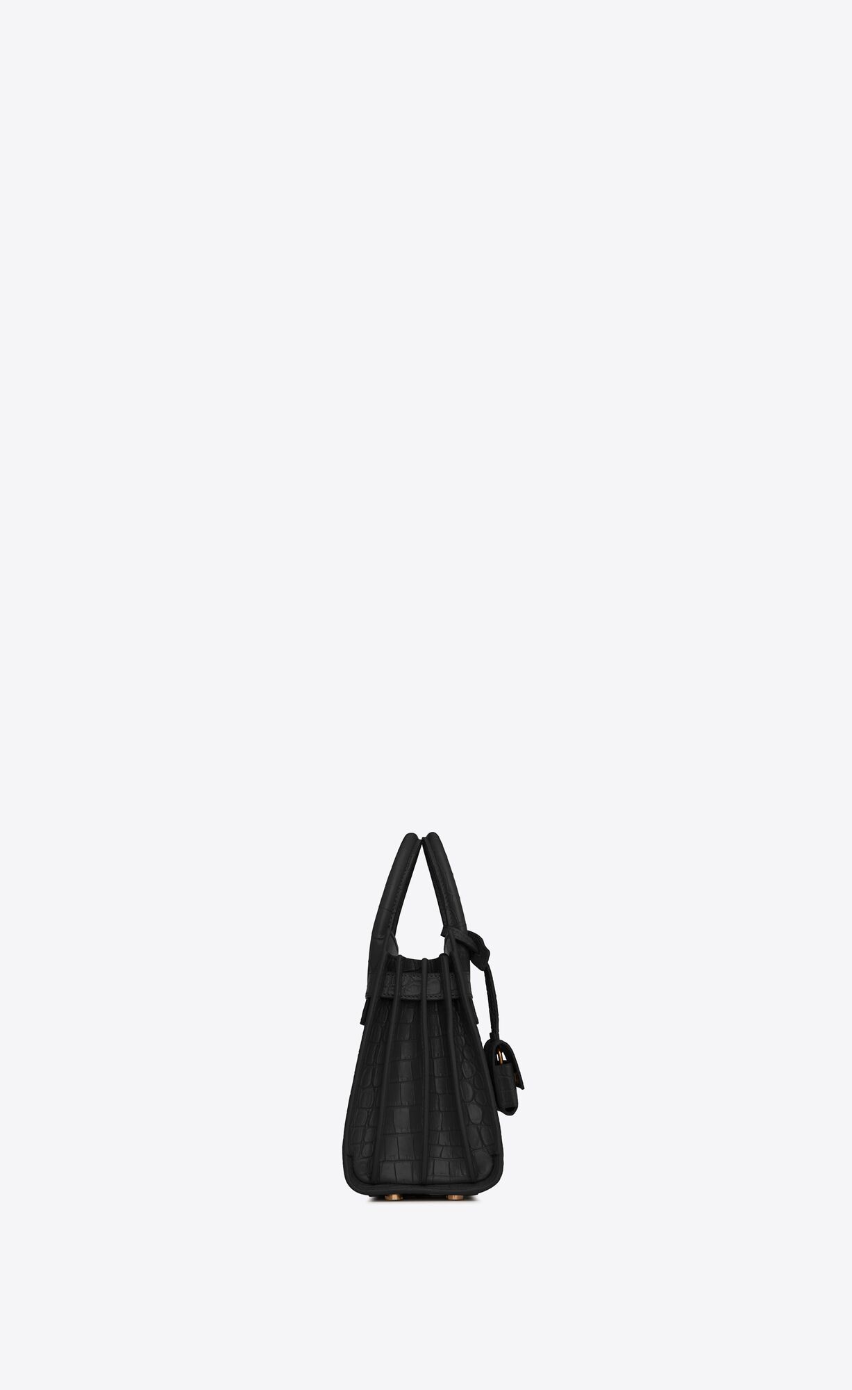 small sac de jour in matte crocodile embossed leather black small sac de jour in matte crocodile embossed leather black