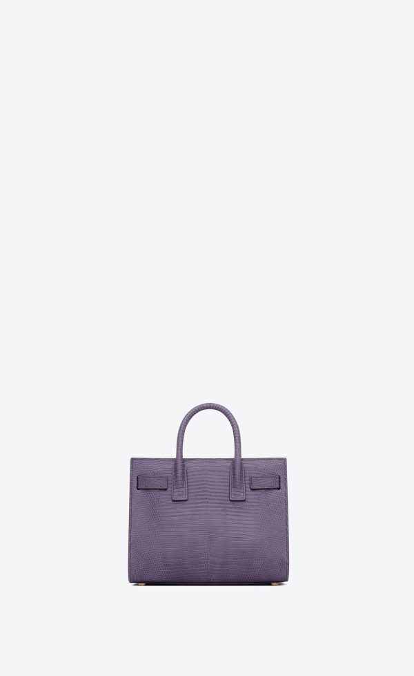 sac de jour nano in lizard skin bright lilas