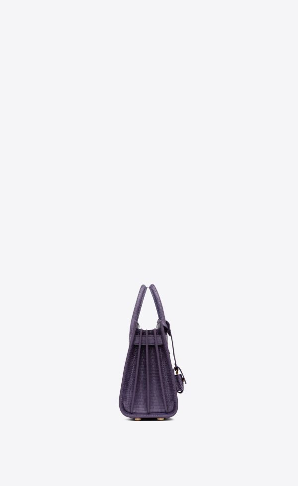 sac de jour nano in lizard skin bright lilas