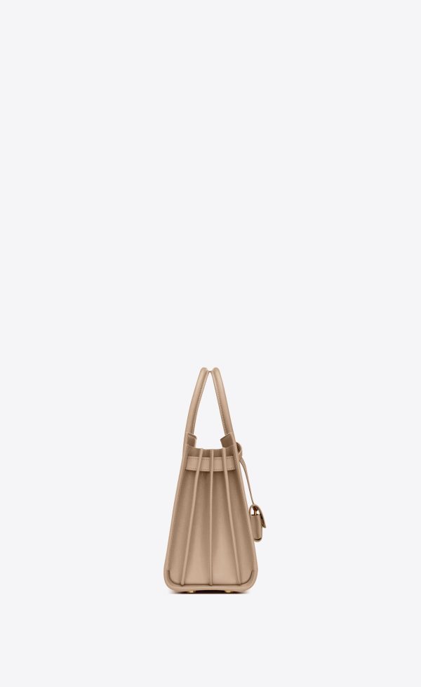 sac de jour baby in smooth leather dark beige