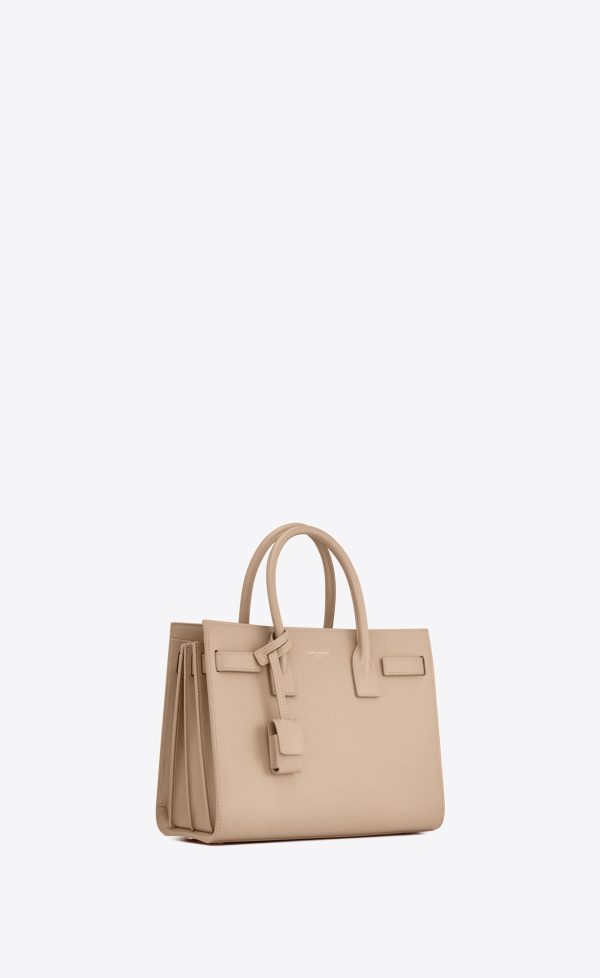 sac de jour baby in smooth leather dark beige