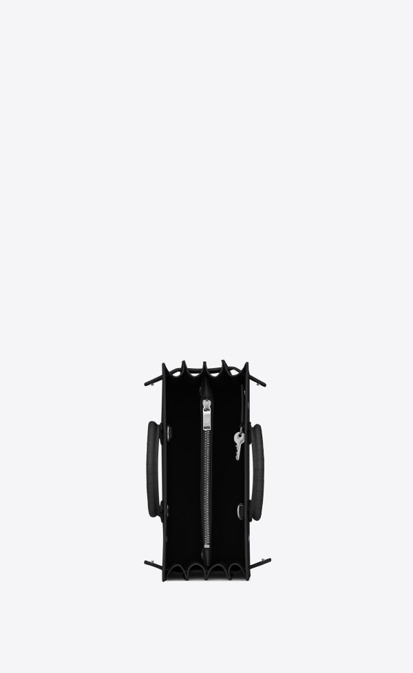 sac de jour baby in embossed crocodile leather black