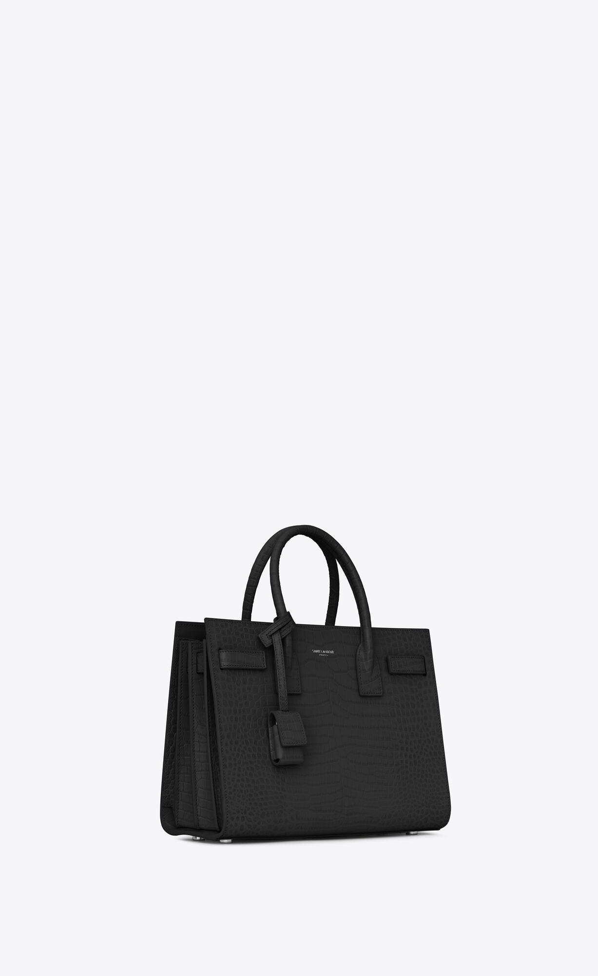 sac de jour baby in embossed crocodile leather black sac de jour baby in embossed crocodile leather black
