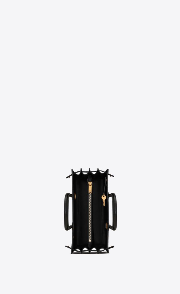 sac de jour baby in matte crocodile embossed leather black