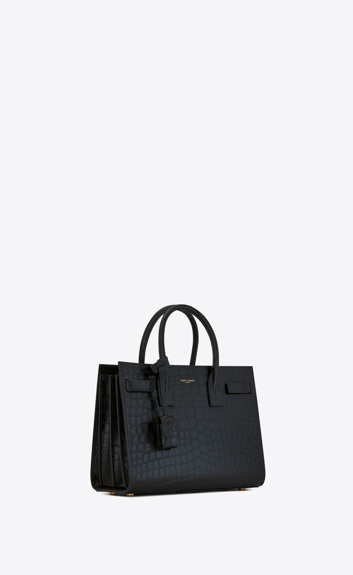 sac de jour baby in matte crocodile embossed leather black sac de jour baby in matte crocodile embossed leather black