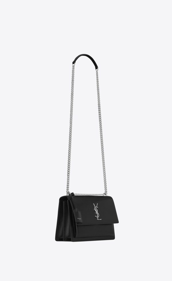 medium sunset in smooth leather noir