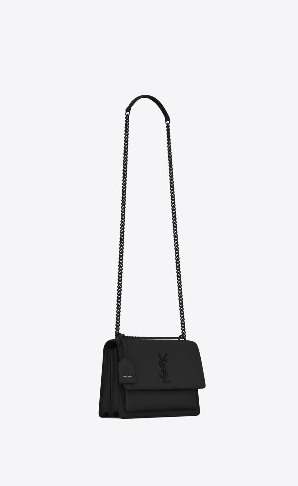 medium sunset in smooth leather noir