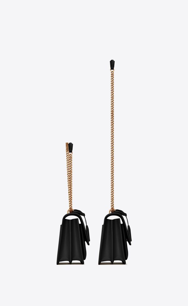 medium sunset in smooth leather noir
