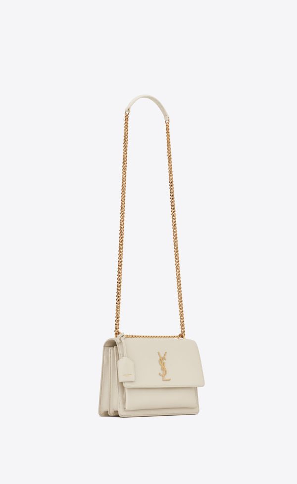 medium sunset in smooth leather blanc vintage