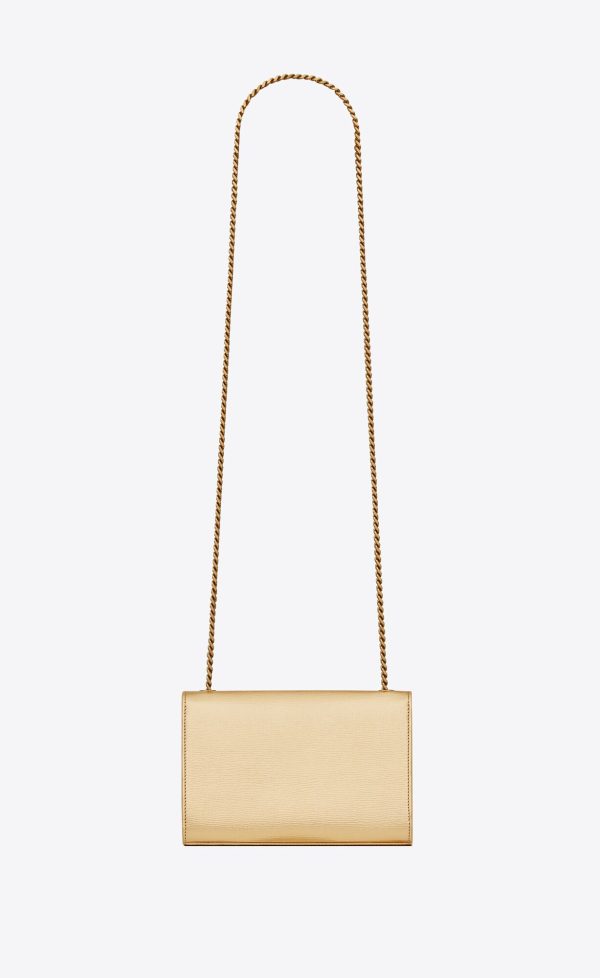 small kate in metallic leather gold