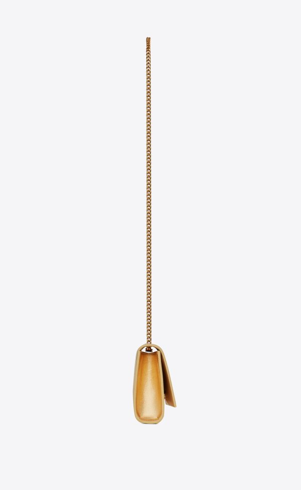 small kate in metallic leather gold