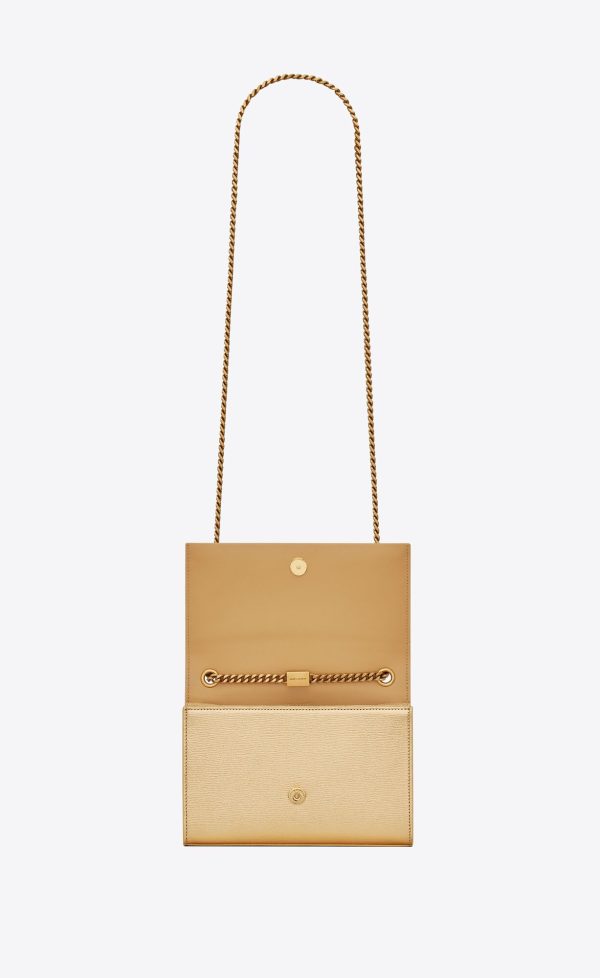 small kate in metallic leather gold