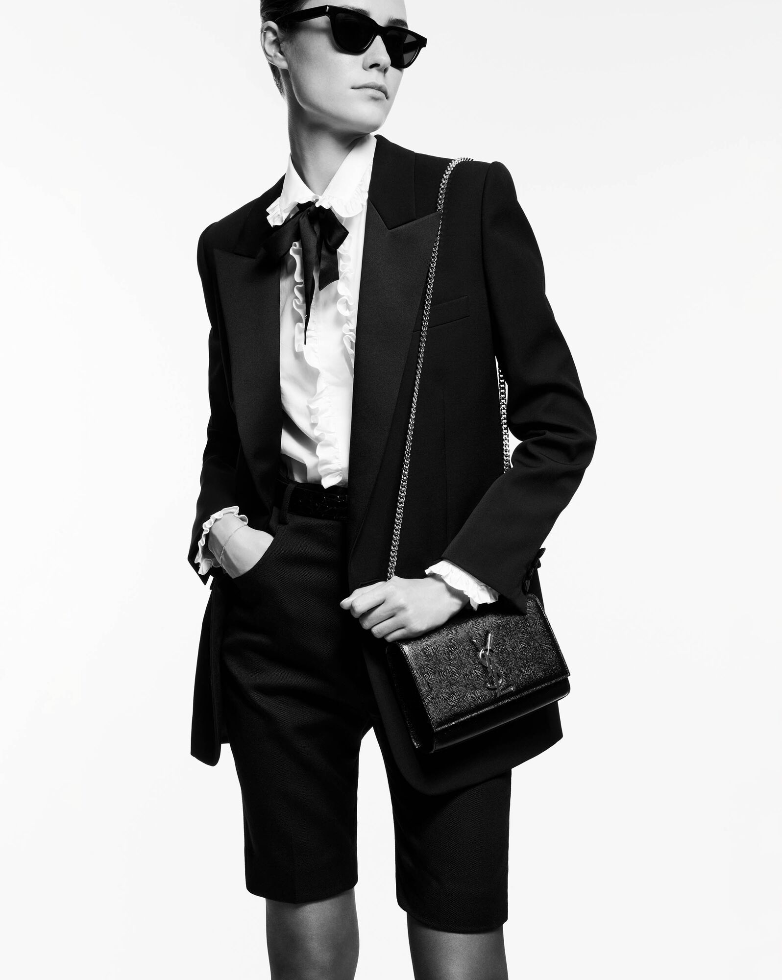 small kate in grain de poudre embossed leather black small kate in grain de poudre embossed leather black