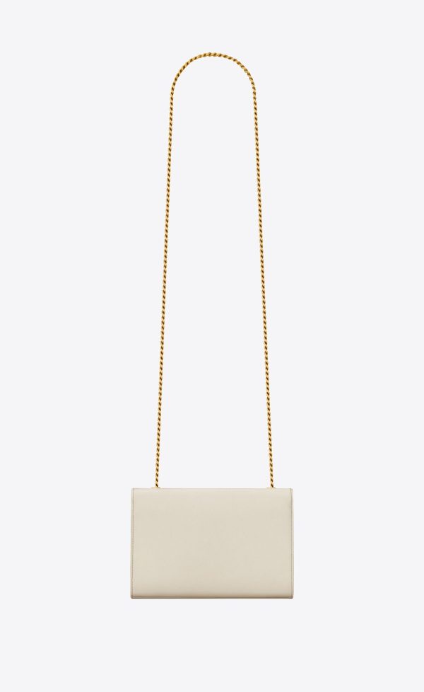 small kate in grain de poudre embossed leather blanc vintage