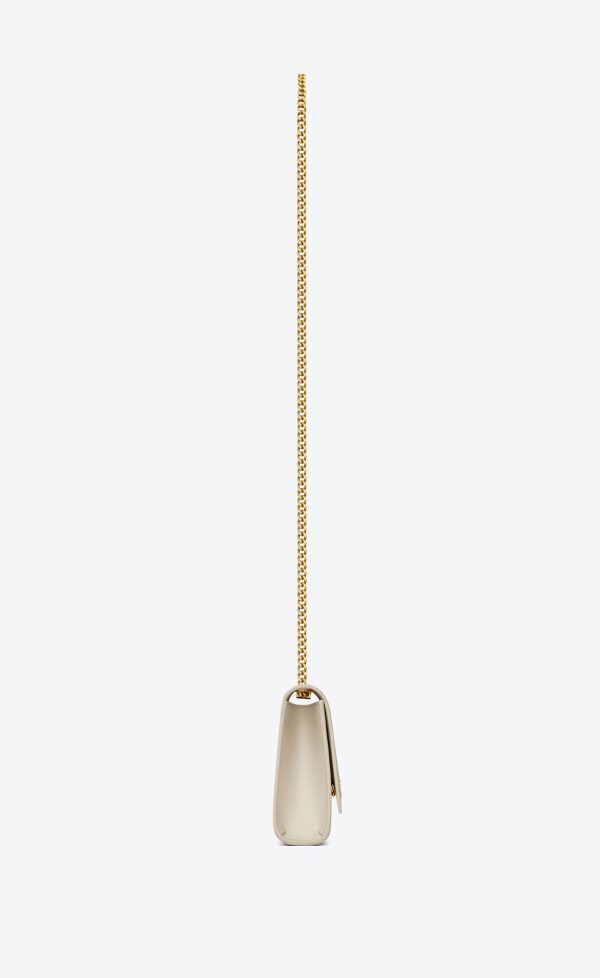 small kate in grain de poudre embossed leather blanc vintage