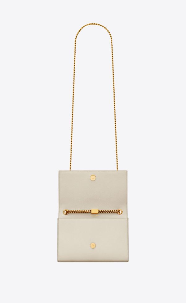 small kate in grain de poudre embossed leather blanc vintage